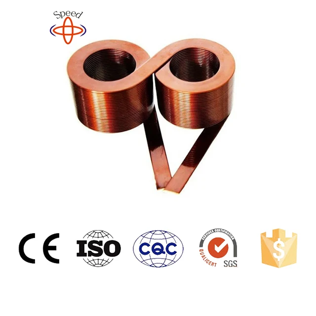 Factory Fast Customized Pure Insulated Flat Wire Enamelled Spring Pancake Coated Flat Copper Wire Spiral Air Core Coil Inductor