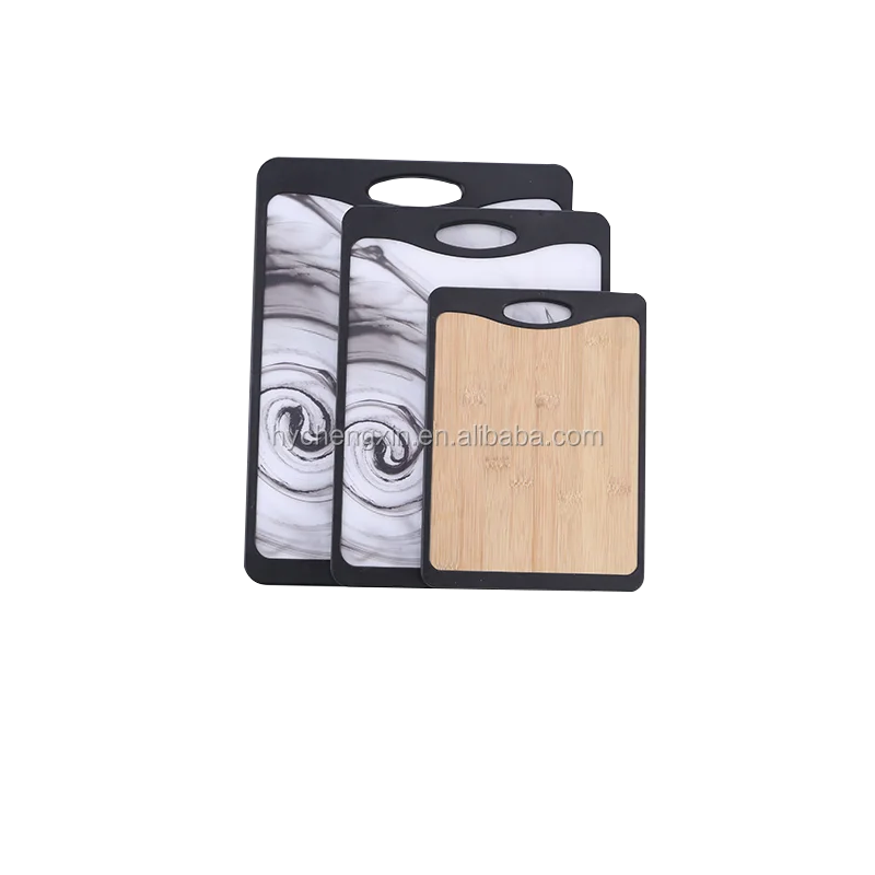 New Design Wholesale Natural Double-Side Use Non-Slip Plastic and Bamboo Chopping Cutting Board for Kitchen
