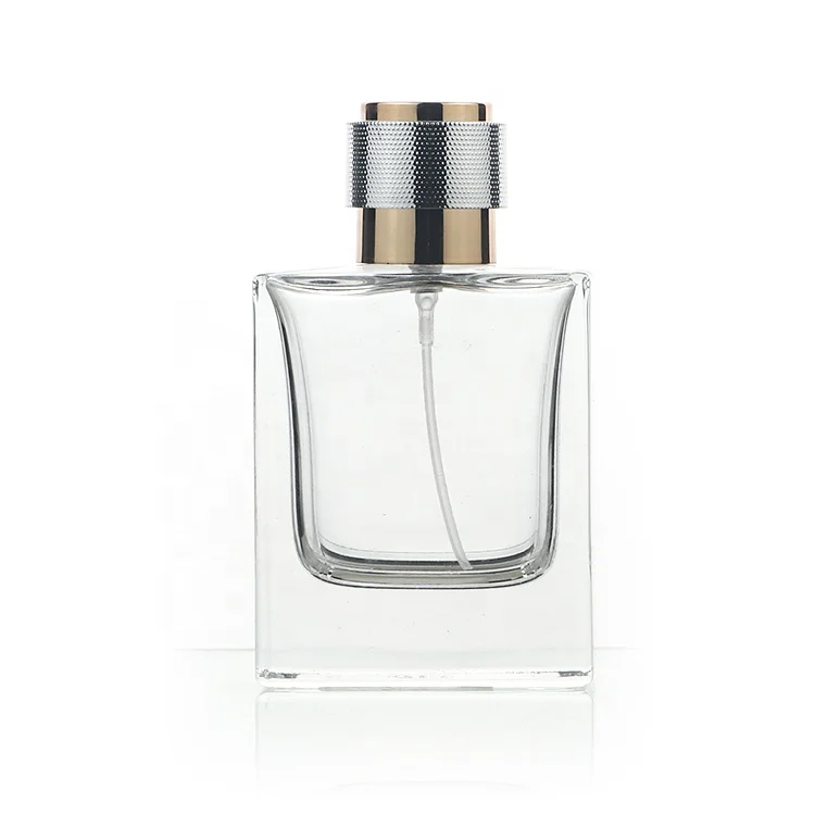 Customized Shape 50ml Square Glass Empty High Quality Perfume Bottle