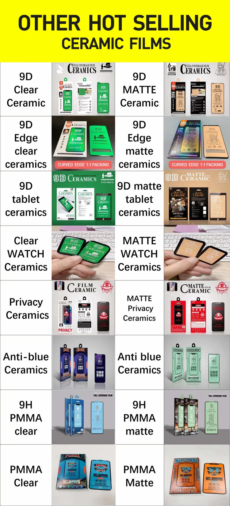 Heybingo Tpu Pet Clear 9d 21d 11d 100d Ceramic Screen Protector For