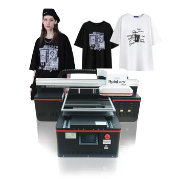 Cheap Good Flatbed T-Shirt Printing Machine Garment Printer With Double  4720 Print Heads Digital Tshirt Printer