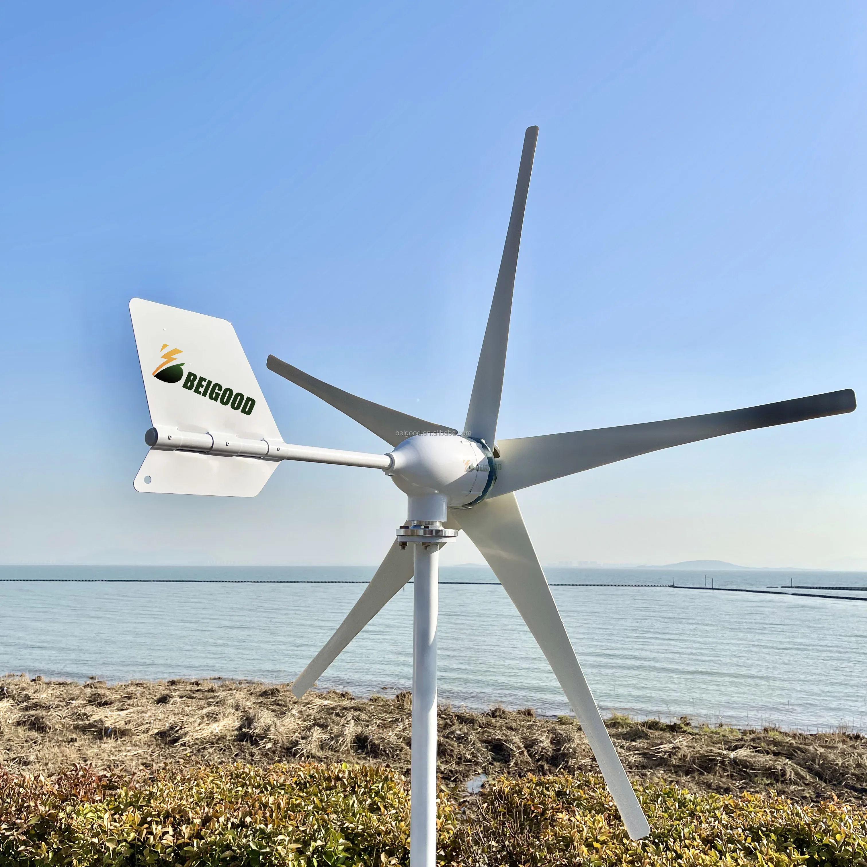3000w Wind Turbine 1000W 24V 48V 96V Horizontal Axis 48V 5Blades 3000W ...