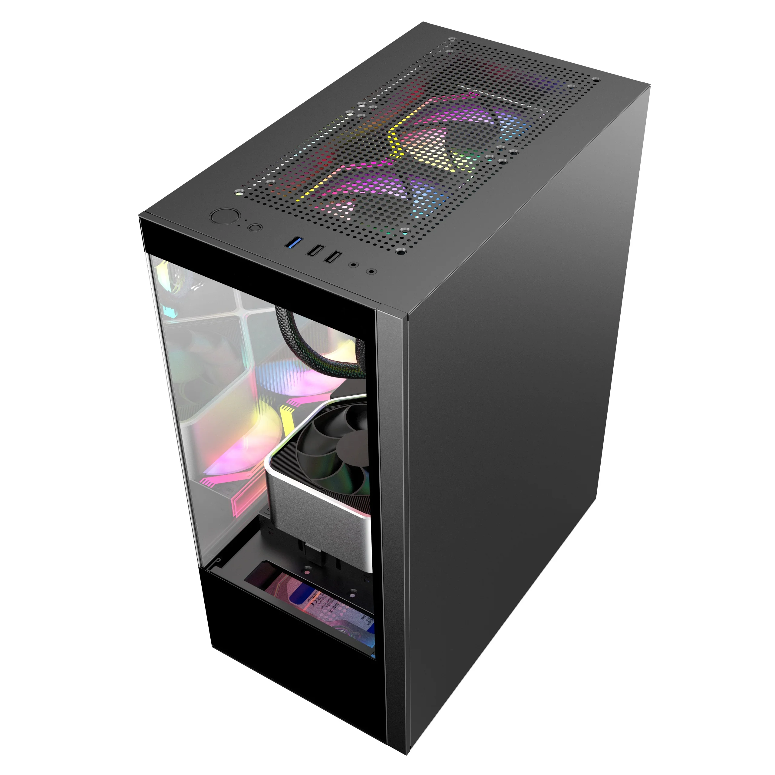 Factory OEM Casing for Pc Latest Design Model Micro ATX Gaming Computer Popular Computer Parts Desktop Gamer Pc