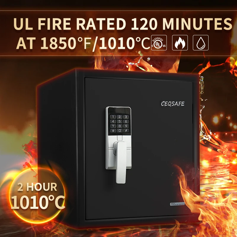 CEQSAFE Waterproof Safe Medium Home Office UL350 Certification Digital Electronic Lock Safety Safe Box for Money details