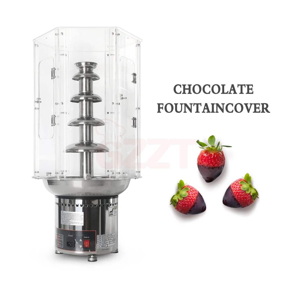 Простая сборка на 7 шин, акриловая трубка для шоколадного фонтана, защитная крышка от ветра для коммерческого фонтана