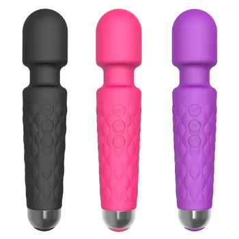 USB Rechargeable Handheld Magic 20 Vibration 8 Speeds Full Body Women Masturbator Sex Wand Massager Vibrator