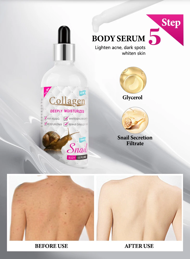 The Best Skincare Beauty Gift Kit 5 Pcs Collagen Snail Cream Cleansing