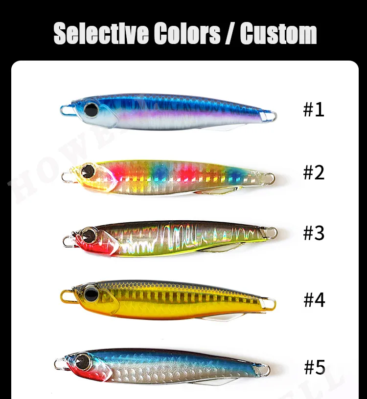 Oem Casting Metal Jigging Lure 40g 60g 80g Speed Epoxy Resin Jig