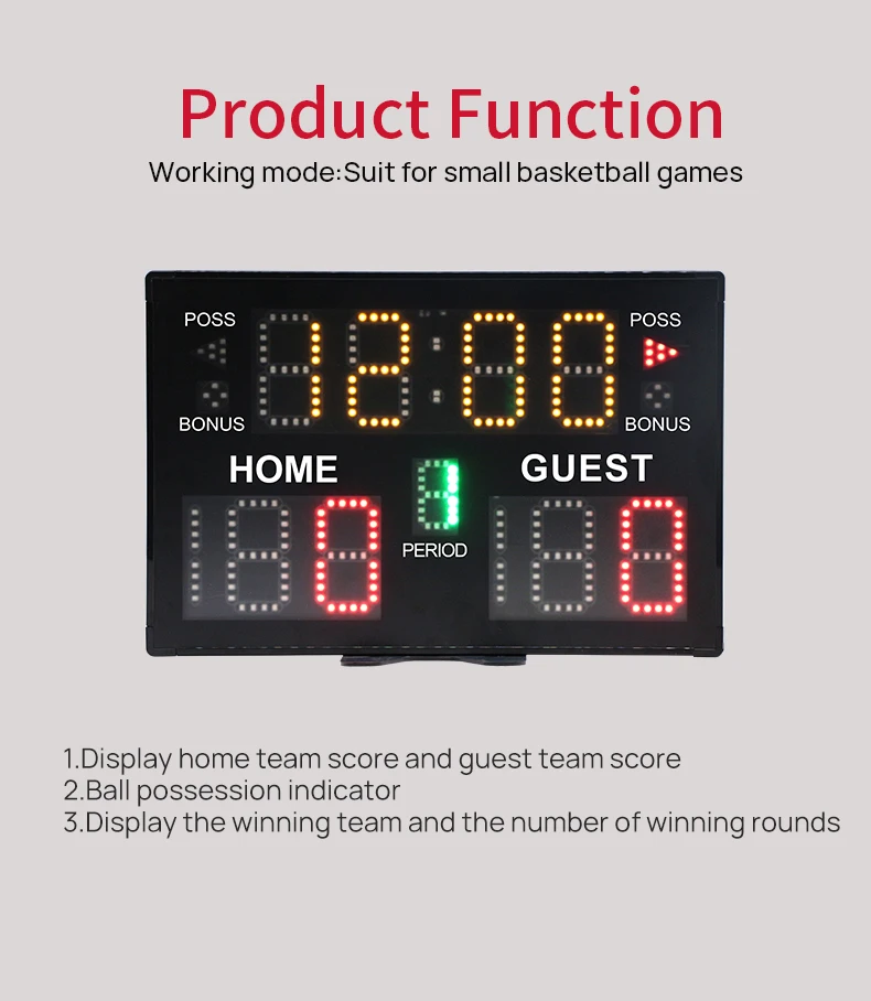 Electronic Score Board Digital Scoreboard 18650 Built-in Battery Led ...