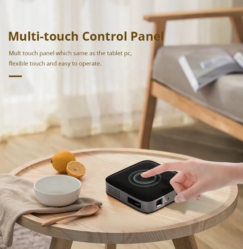 Factory Price DLP Interactive Mini Smart WiFi 5G Android System Built in Battery Projector for Education Outdoor Home