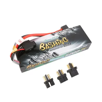 Gens Ace 5200mAh 2S 35C 7.4V G-Tech Bashing Series Lipo Battery Pack Hardcase 24# With EC3, Deans And XT60 Adapter