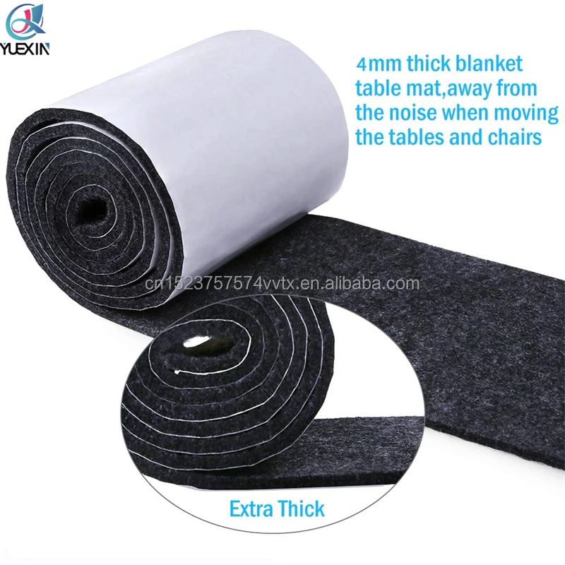 Pack Felt Tapes with Adhesive Backing Heavy-Duty Self Adhesive Felt Strips Rolls Felt Pads