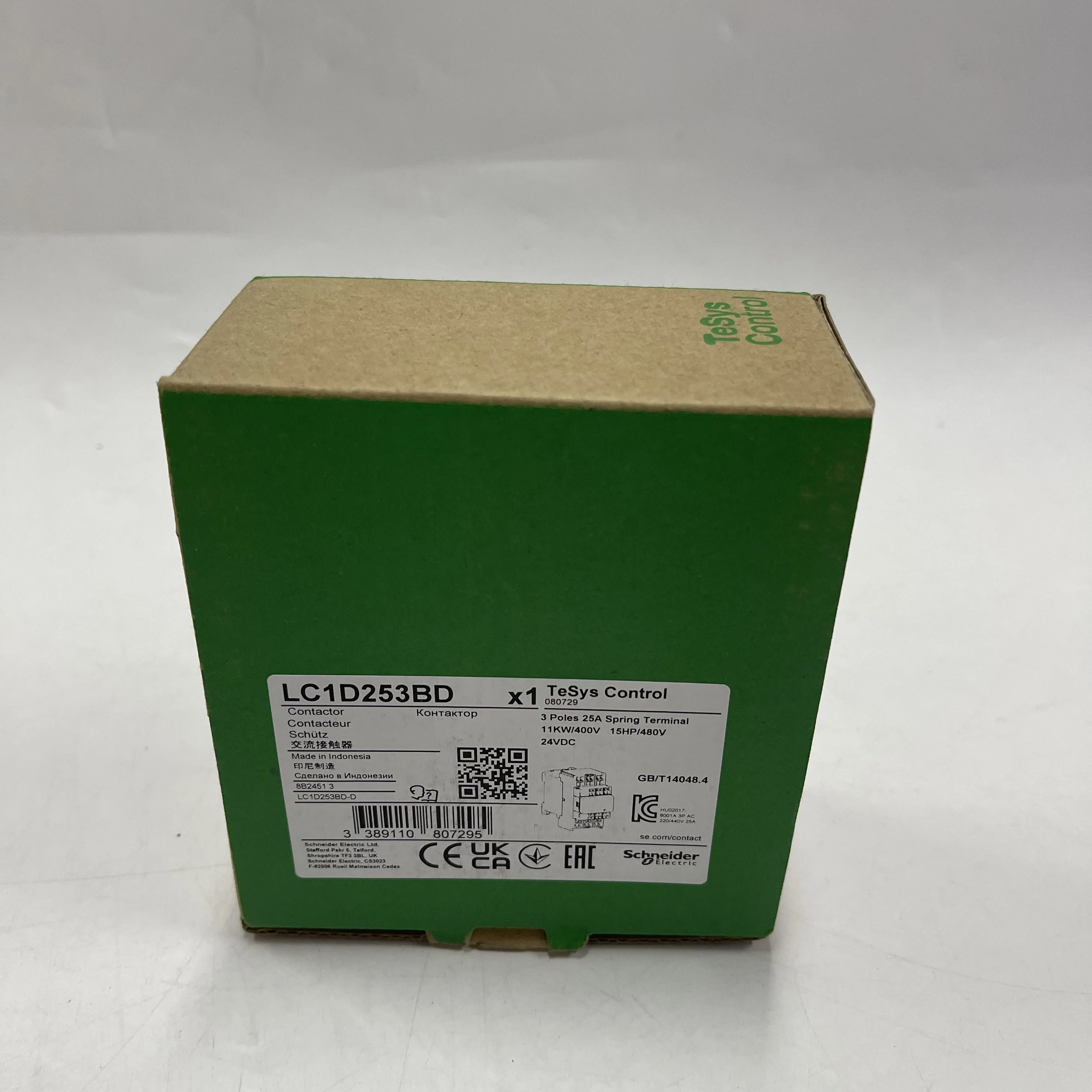 Schneider AC Contactor LC1D253BD
