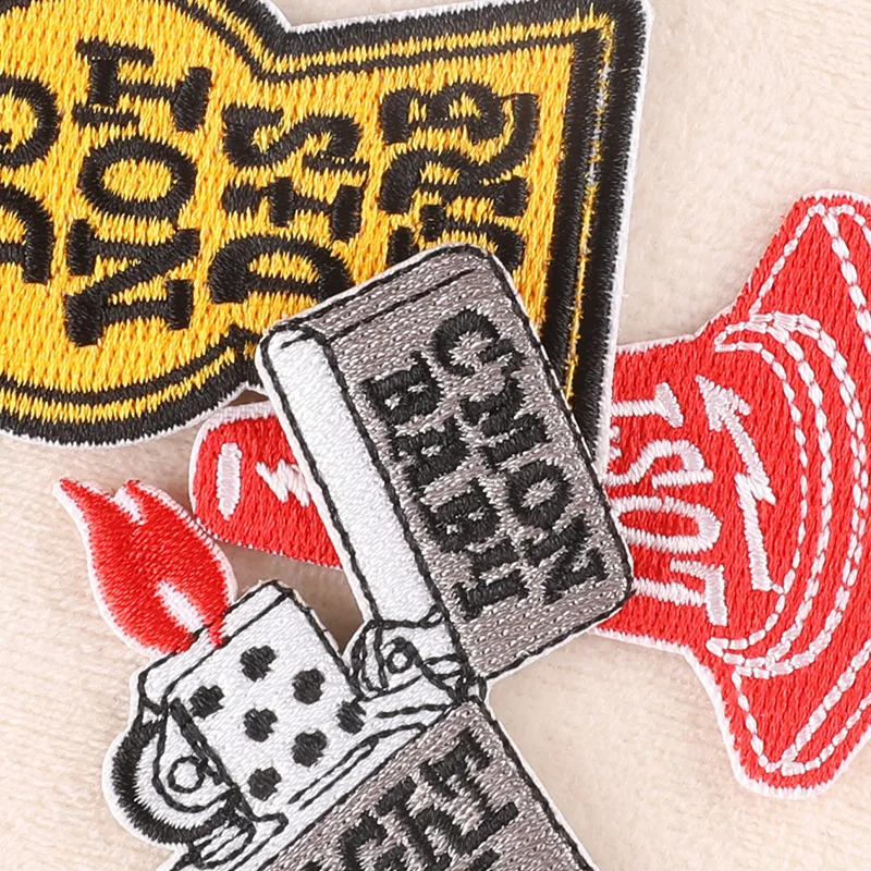 Supply English Letter Badges Fabric Labels Clothing Accessories Patches Computer-Embroidered DIY Apparel