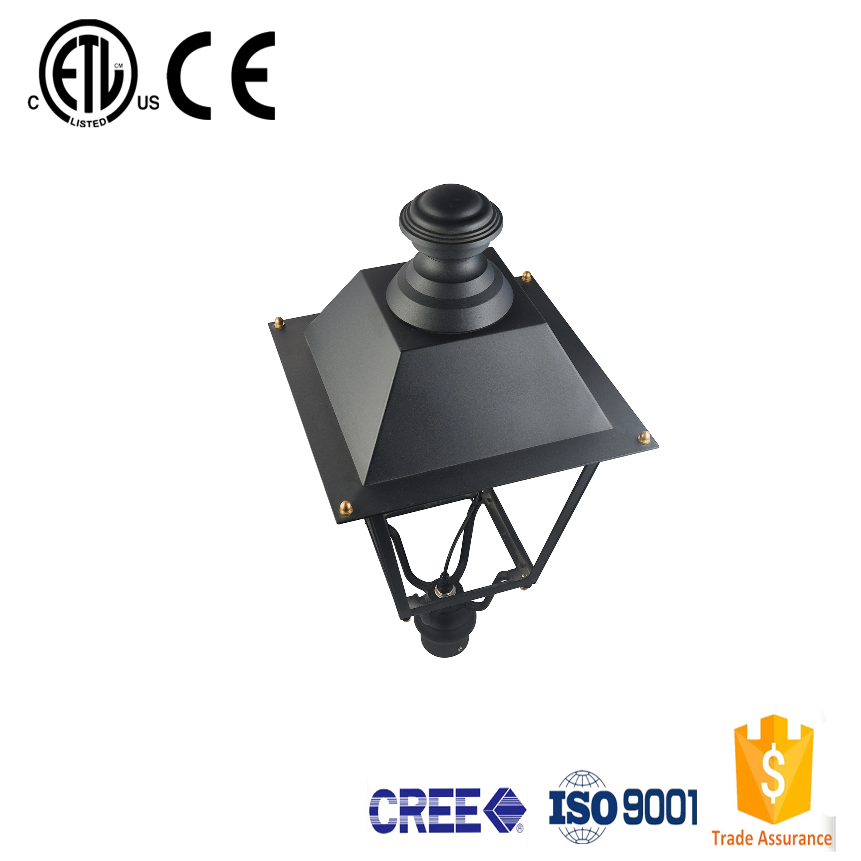 Classical Design 5 Years Warranty CE ROHS Certificate Die Cast Aluminum LED Garden Post Top Lantern