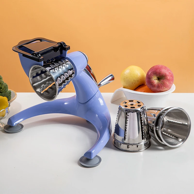 Manual Fruit Salad Machine  5 in 1 Stainless Steel Fruit and Vegetable Tools Vegetable Choppers Salad Maker