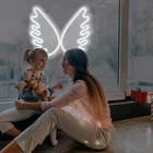 Custom USB Powered Acrylic Angel Wings Neon Signs Led Signs Wall Decor For Girl Bedroom Kids Room Wedding Decor