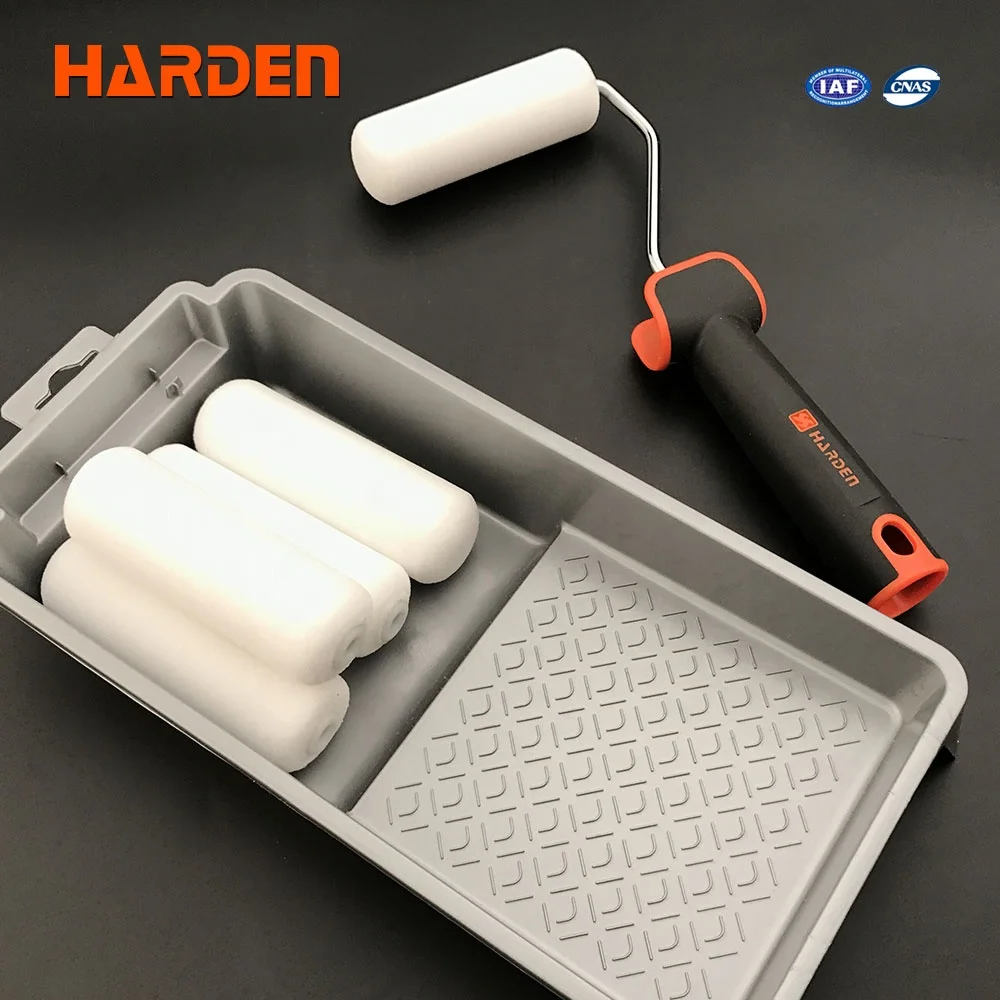 Hand Tools Building Wall Painting Tools 7Pcs Paint Brush Roller Set with Rubber Handle