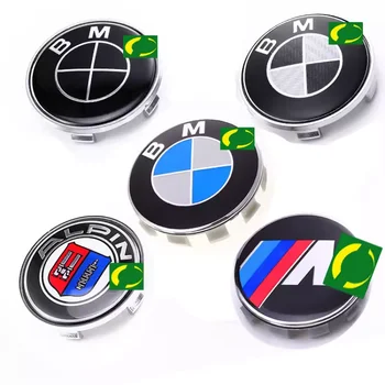 Car Modified M logo badge emblem 68MM 56MM hubcaps Automotive Wheel center cap rim Dust covers for BMW