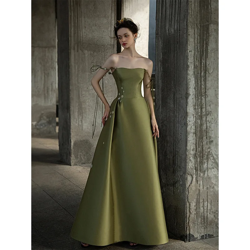 royal green color dress Overlap Neck Off The Shoulder Royal Blue Mermaid Formal Dress main image 0