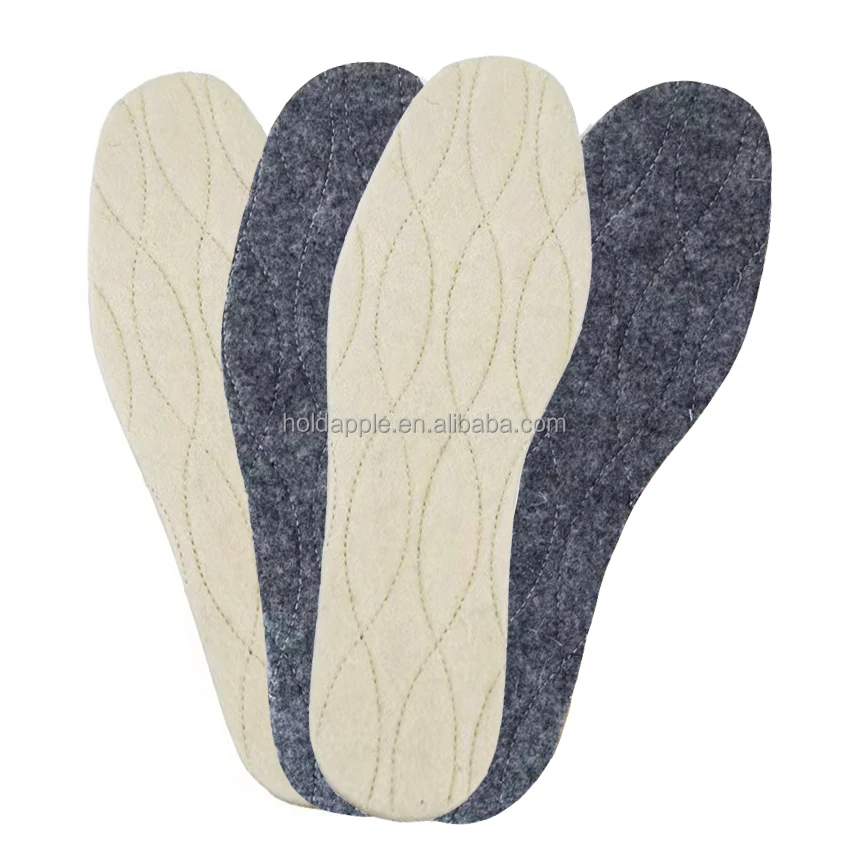TIESTRA Solette Invernali, Soletta Per Scarpe In Lana, Solette Scarpe Invernali Per Stivali, Scarponi Lavoro, Pantofole, Solette Termiche Suole Scarpe Super Calde Morbide Comfort, Grigio EU36 - Foto 6