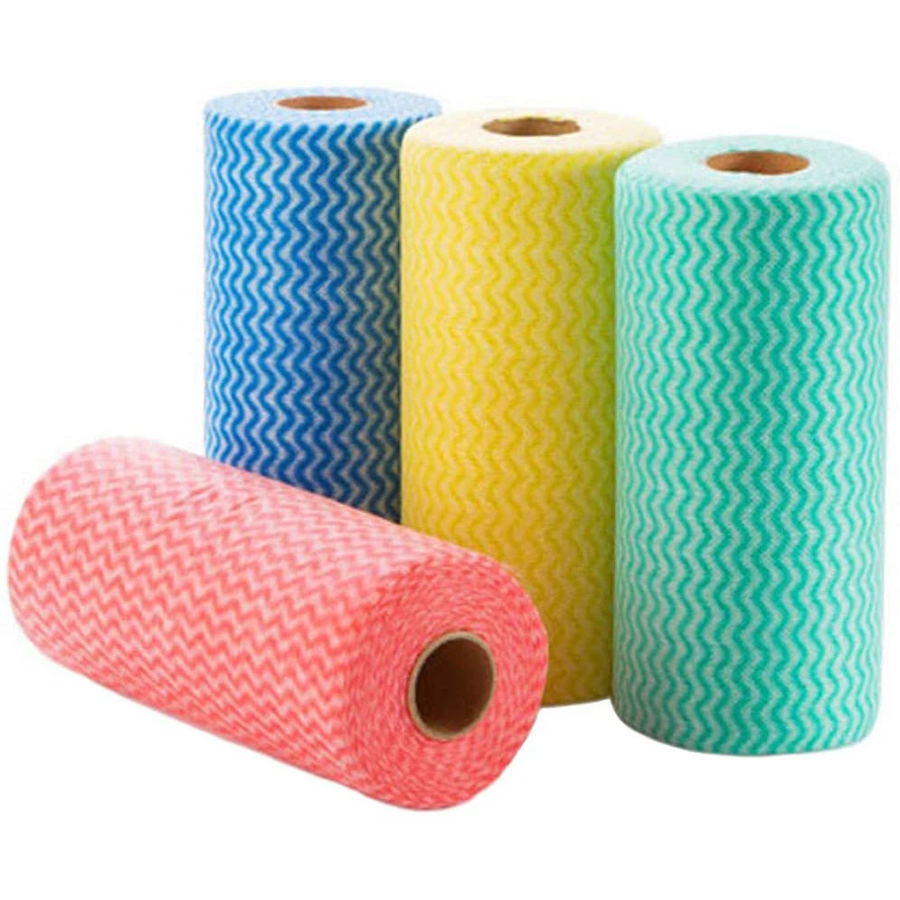Disposable Non Woven Kitchen Towel Roll Perforated Line For Kitchen