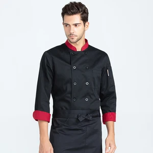 Tesimei Chef Long Sleeve Kitchen Overalls for Western Restaurant Bar Hotels Baking Factories Available for Factory Uniforms