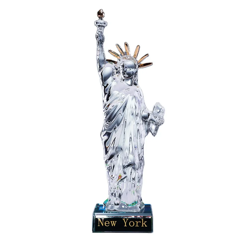 New York Tourist Souvenir crystal Statue Of Liberty Sculpture Factory Wholesale Price Gifts