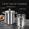 5.5L fryer pot with frying basket