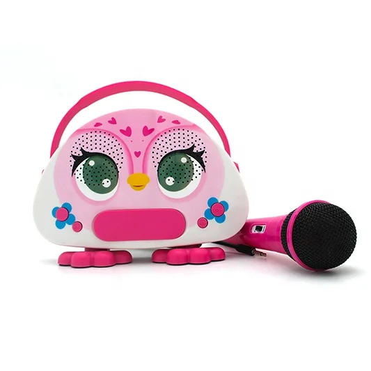 Мини Дети Караоке динамик с двумя микрофонами Пение звуковая система для малышей музыкальный плеер игрушка набор музыкальных инструментов
