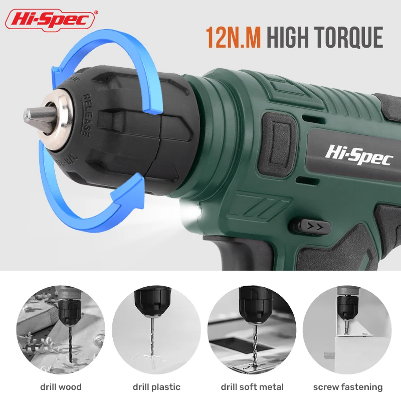 8V USB Cordless Electric Power Drill Driver Tool Kit Set 121pc Including Lithium Drill Mechanical Tool Customizable Hard Case