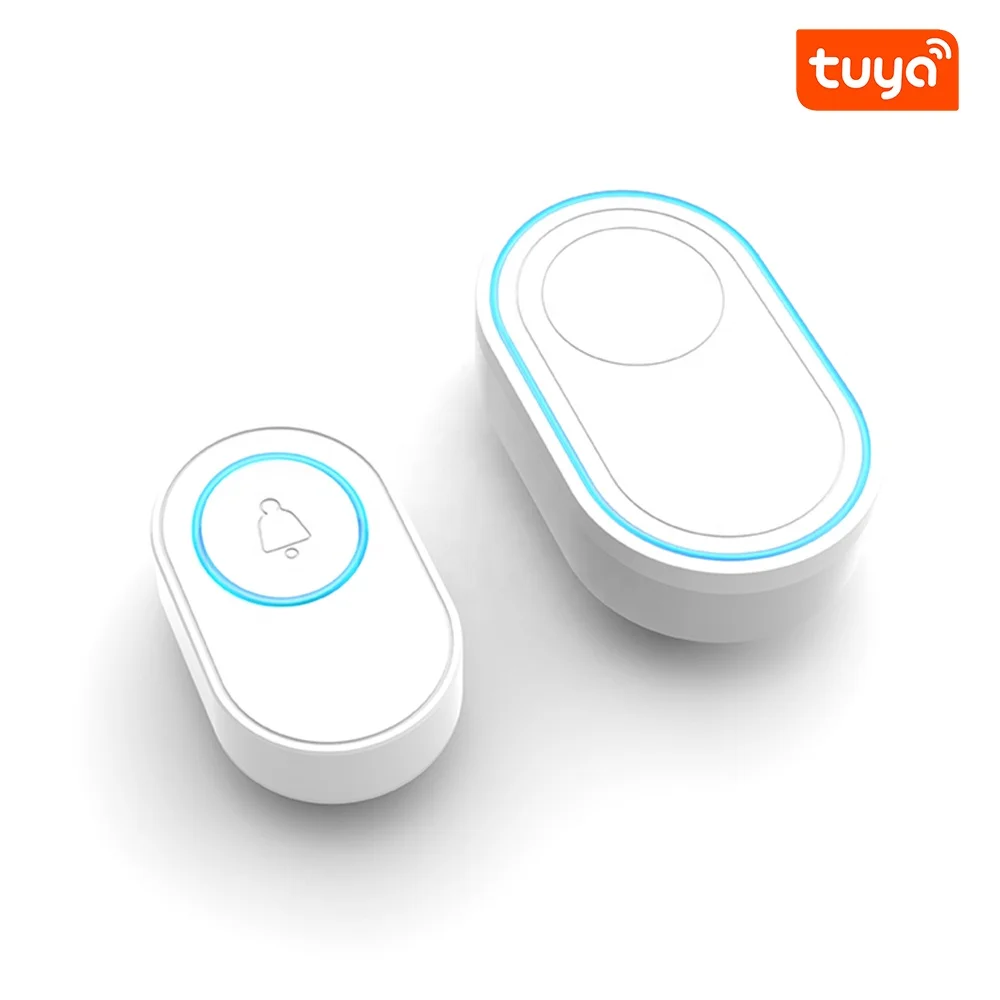 Tuya Smart Wifi Doorbell Home Burglar Alarm System 433mhz Wireless Doorbell Security Alarm System with 58 Ringtones