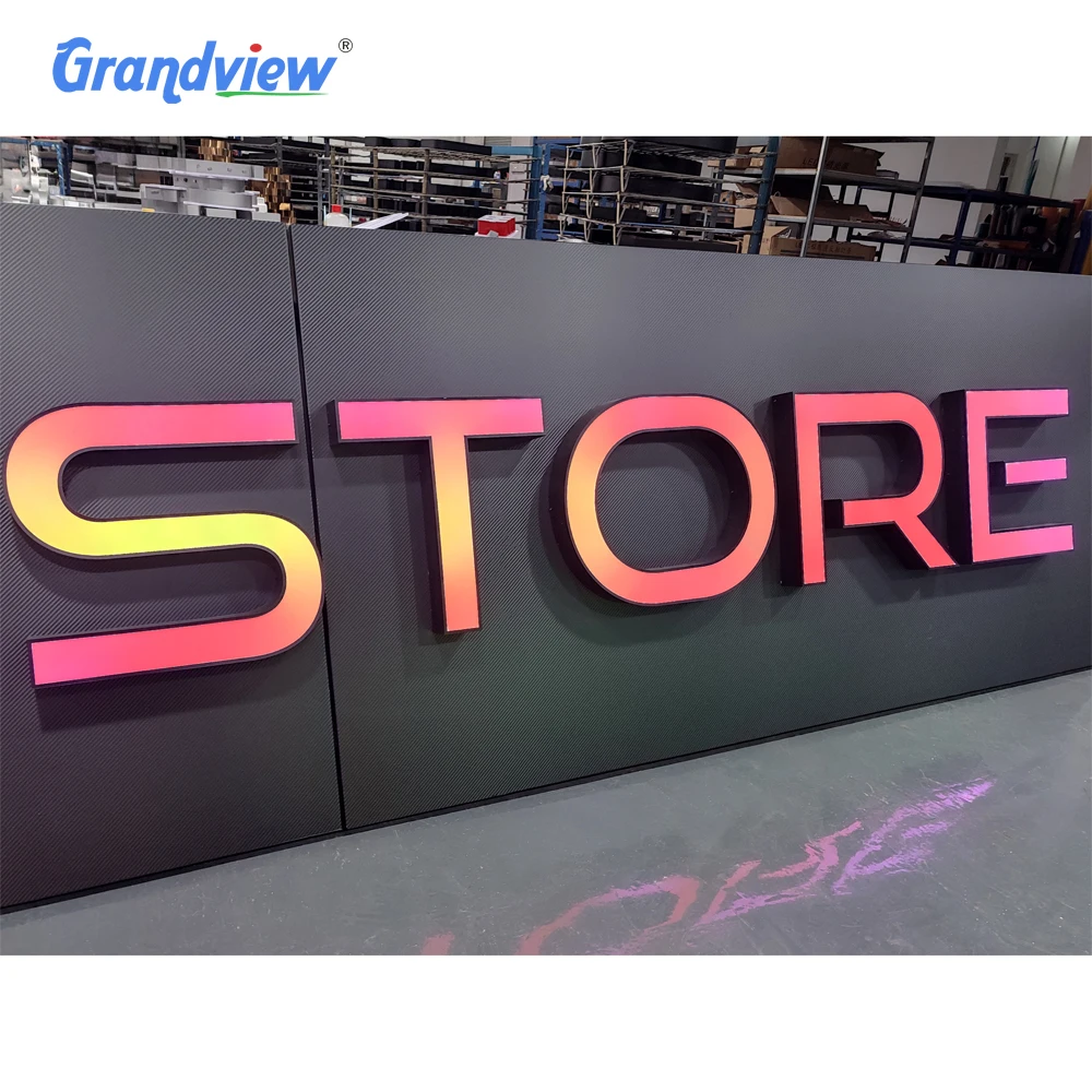 3d Led Signboard Outdoor Led Light up Sign Custom Acrylic Wall logo Office Sign Business Store Acrylic Indoor Signage Outdoor