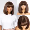 Blunt cut bob-chocolate brown