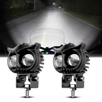 Motorcycle Lighting System Mini Driving fog Headlight Led Auxiliary Owl Shape Led Spot Light for bike Faros Para Moto