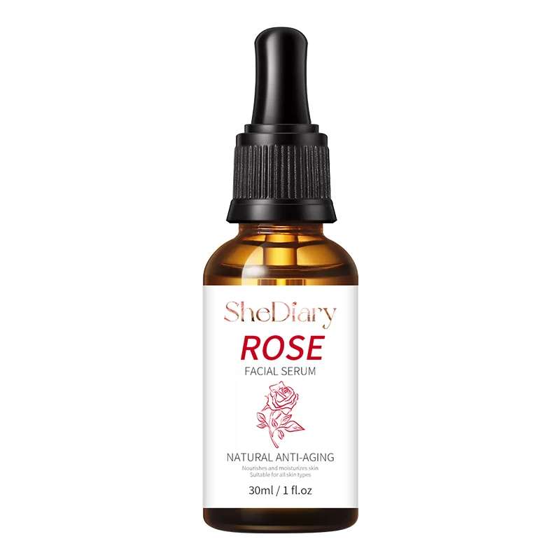 Wholesale Natural Vegan Anti Aging Facial Lift Glowing Moisturizing Whitening Anti Wrinkle Dark Spot Rose Serum