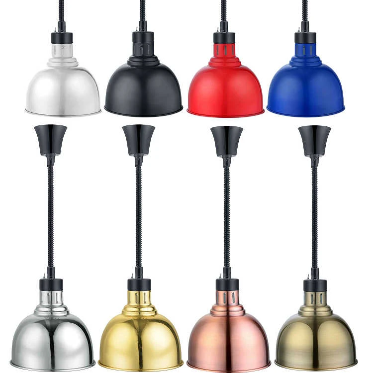 Single head food Telescopic heating lamp Hanging Food Warming light warmer lamp for wholesale