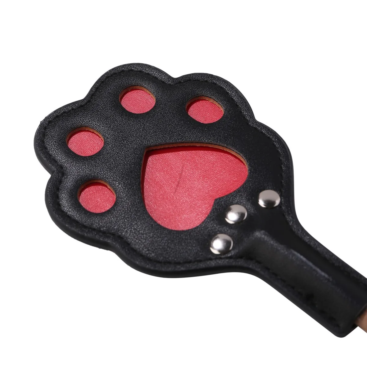 BDSM Sex Black and Red Cat Claws for Couples Spanking, Slapping, Sex BDSM Whips Leather Paw Design Spanking Paddle