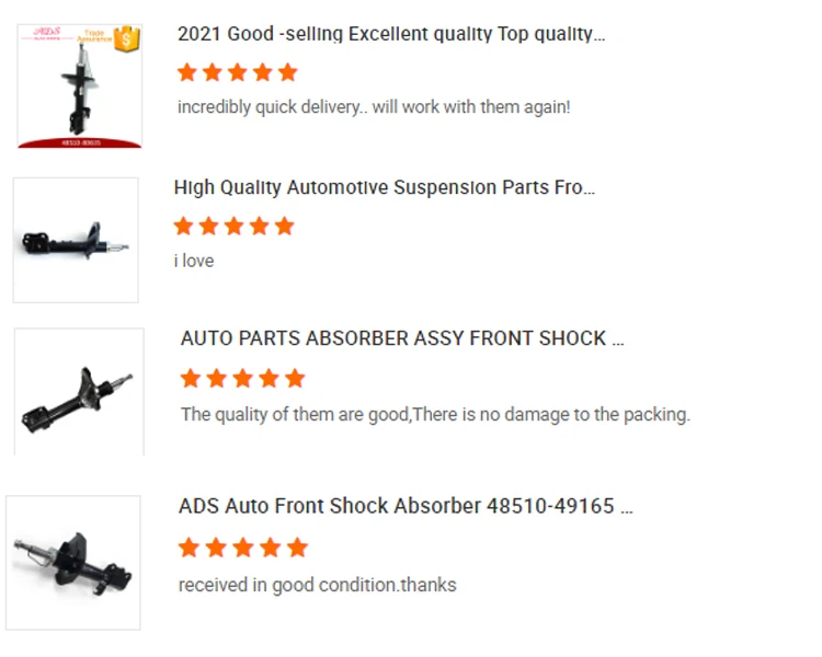 High Quality Auto Parts Car Front Rear Shock Absorbers For Car manufacture