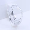 Transparent case white strap
