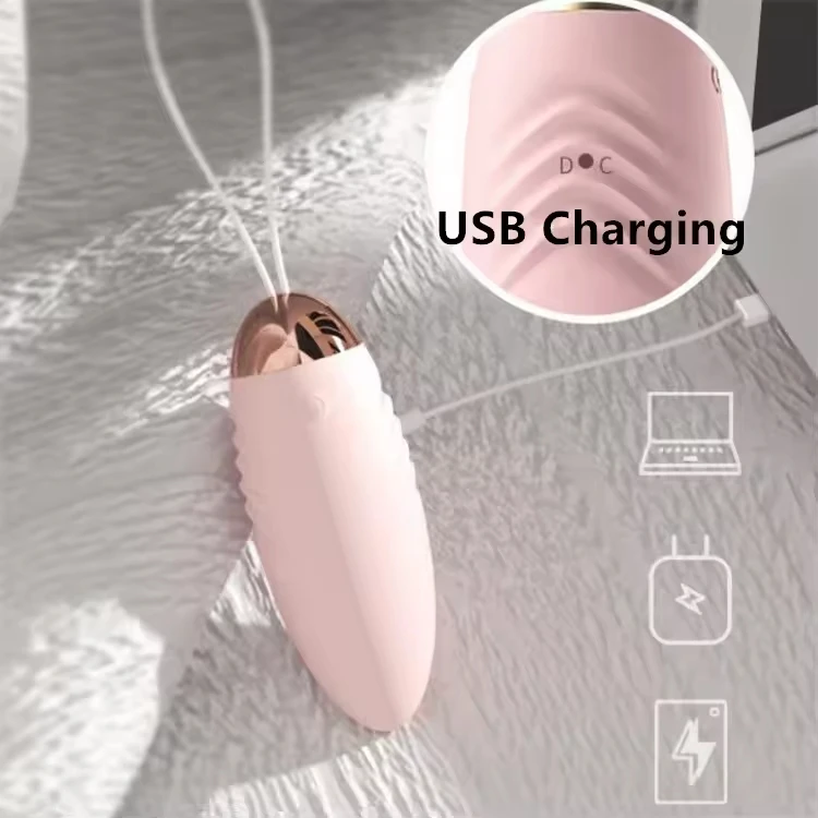Close-up of compact egg-shaped vaginal vibrator design