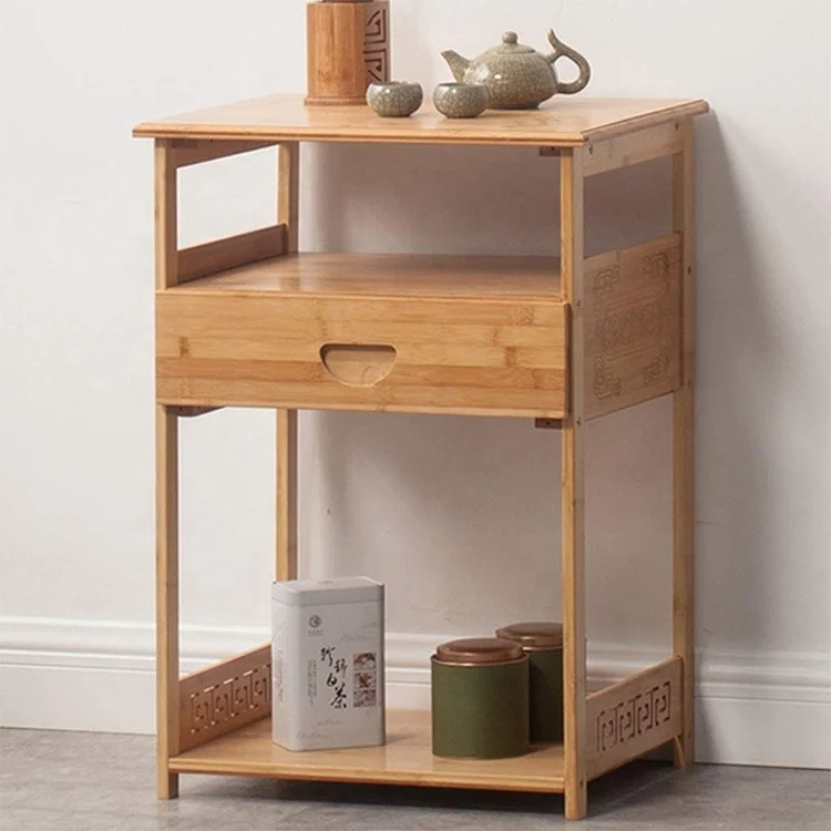 Кофейный столик, диван, бамбуковый боковой столик, домашний будильник, прикроватный столик для гостиной, балкона, квадратный