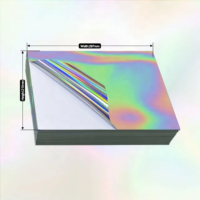 Papier autocollant en vinyle imprimable holographique pour