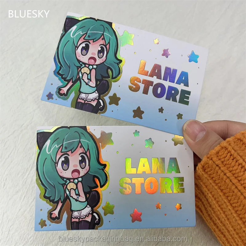 High Quality Customized Paper Postcard Holographic Printing / Greeting  Thank You Card / Business Card