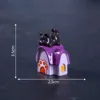 Casa per gatti nera e piccola viola
