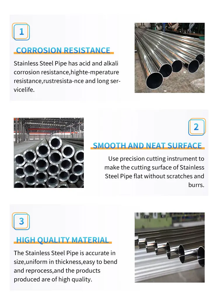 304 stainless steel pipe for piping system