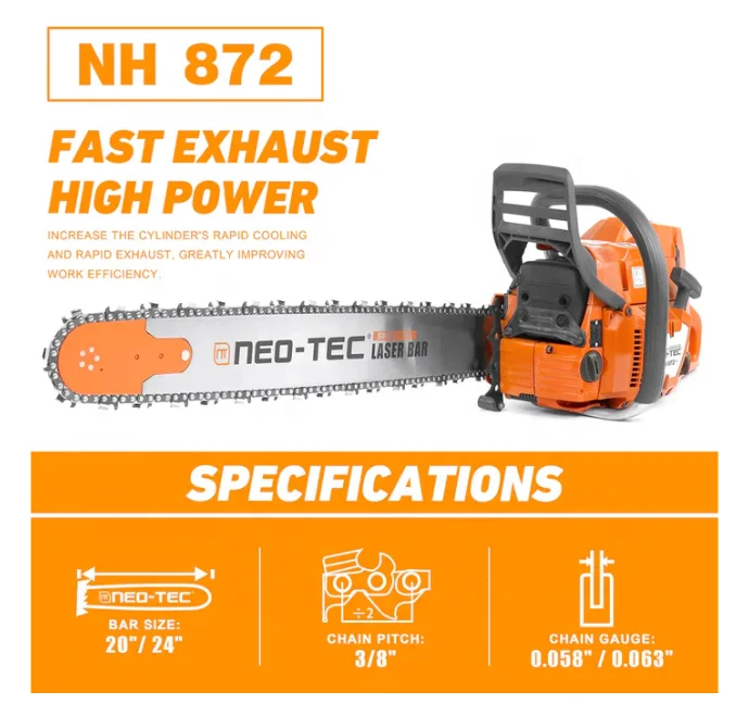 Top Sale Professional Chainsaw Engine Nh872 71cc Hus 372xp 372 ...