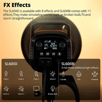 GODOX-SL60IID SL60II-D 5600K Bowens Mount  for Studio Photo Video Photography Video Filming detail image