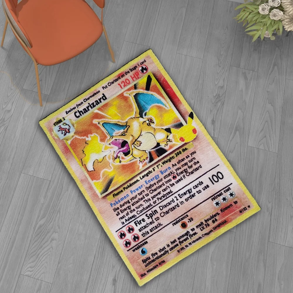 Printed Charizard Card Rug - Perfect for Kids & Teens Printed Charizard Card Rug - Perfect for Kids & Teens