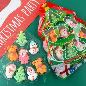 Bagged Christmas Marshmallows Fruity Flavored Gummy Snacks for Kids Snowman  Shape Cartoon Coated for Decorative Purpose